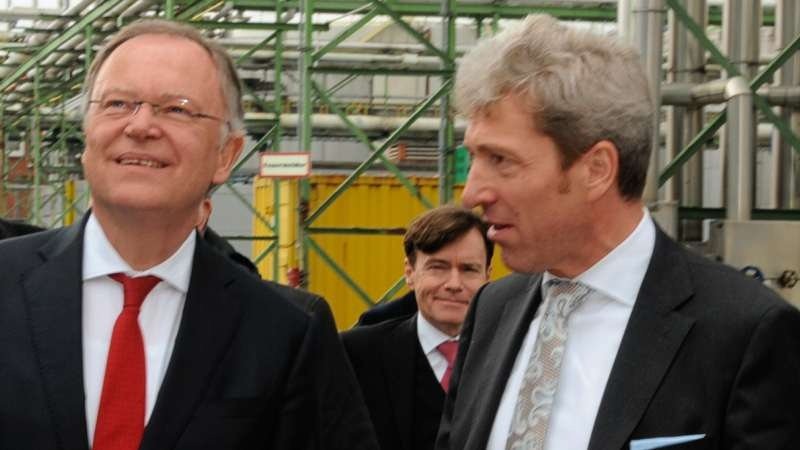 Ministerpräsident Stephan Weil, Geschäftsführern Detlev Woesten und Niels H. Hansen